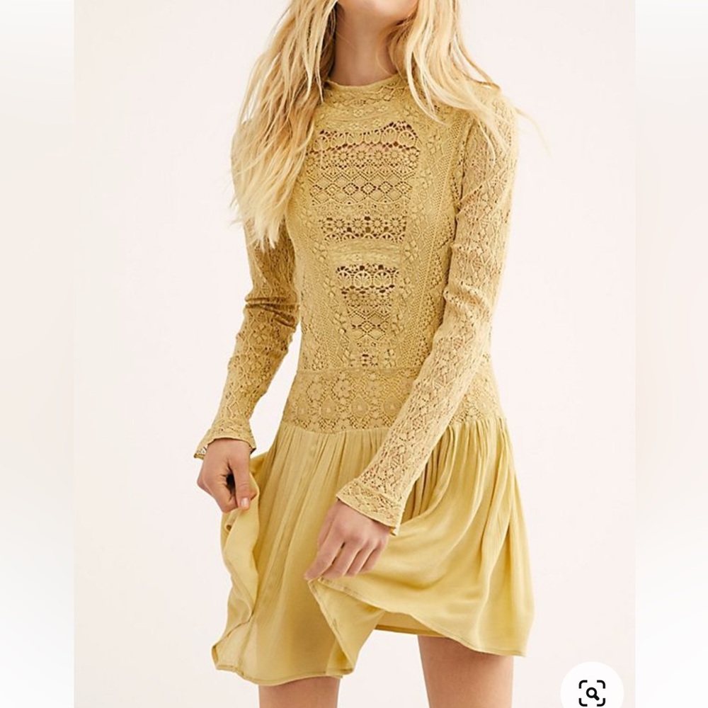 Free people pirouette dress crochet lace large